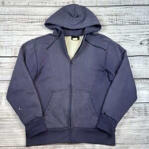 VTG Camber Zip Hoodie Sweatshirt Sz L USA Full Zip Waffle Thermal Faded Kangaroo